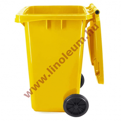  240 literes kerekes műanyag szemetes kuka – sárga hulladéktároló
