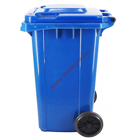 240 literes kerekes műanyag szemetes kuka – kék hulladéktároló