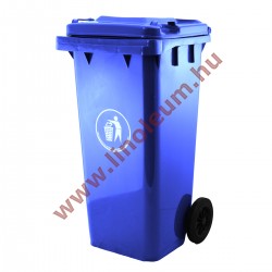120 literes kerekes műanyag szemetes kuka  – kék hulladéktároló