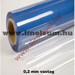 Víztiszta lágy PVC fólia 0,2 mm vastag