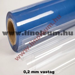 Víztiszta lágy PVC fólia 0,2 mm vastag